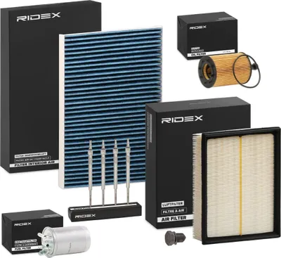 Produktbild von RIDEX Inspektionspaket Filterset für AUDI A4 Avant (8ED, B7) A4 Limousine (8EC, B7)