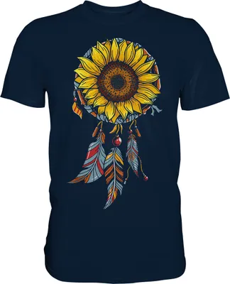 Produktbild von Traumfänger Sonnenblumen Shirt Gärtner Geschenk Garten – Navy / L