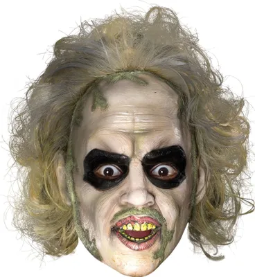 Image de Beetlejuice - Masque 3/4 avec cheveux - Homme/Femme Unie BN6133 (Taille unique) (Coloré)
