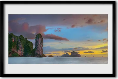 Produktbild von Bild 60x40 MDF-Rahmen Wandkunst Meer Berglandschaft