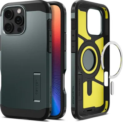 Image de Spigen Tough Armor Magsafe Iphone 16 Pro Abyss Green