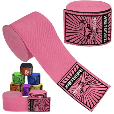 Produktbild von Bandagen Boxbandagen Handbandagen - 4,5 m - Elastisch - Mit Daumenschlaufe - Mit Handgelenkstütze - Für Boxen, MMA und Muay Thai