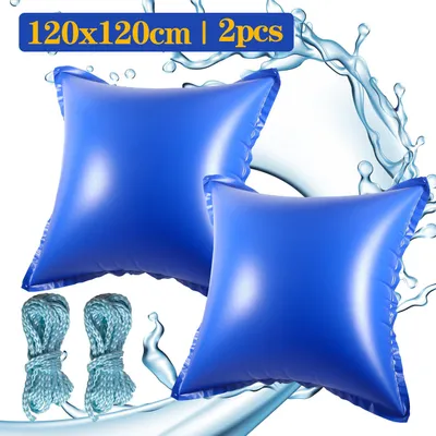 Produktbild von Vigevee Poolkissen 120x120cm | Winterkissen für Pool | Luftkissen Poolabdeckung Quadratisch | Frostbeständig bis -25°C | PVC Material | 2 Stück