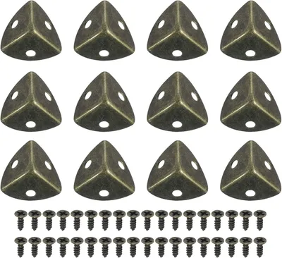 Produktbild von Metall Eckschutz, 12 Stück, 3,8 x 0,8 cm, für Aufbewahrungs- und Holzkisten