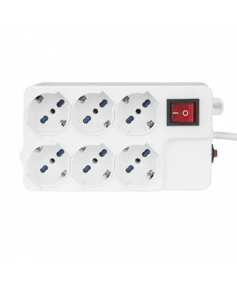 Immagine prodotto di Vultech MU-03 cavo di prolunga 1,5 m 6 prese CA per interni Bianco