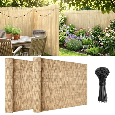 Image de Clôture de jardin en osier naturel pour plus d'intimité