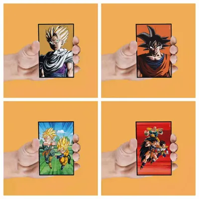 Image de Jeu de 4 personnages LENTICULAR MAGNETE Dragon Ball Z