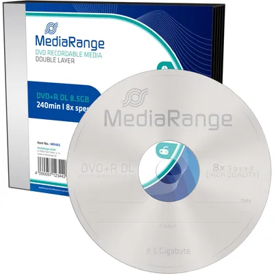 Obrázek produktu pro MediaRange MR465, DVD+R DL, Slim case, 5 kusů, 8,5 GB