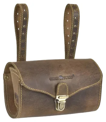 Immagine prodotto di Borsa da bicicletta vintage originale Greenburry, in pelle, 17 cm