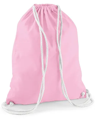 Immagine prodotto di Westford Mill W110 | Borsa da palestra in cotone | 37 x 46 cm - Colore: Classic Pink/White - Dimensioni: 37 x 46 cm