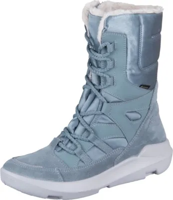 Produktbild von Superfit Warme Kinder Schneeschuhe Hellblau mit Reißverschluss und Schnürer für den Winter