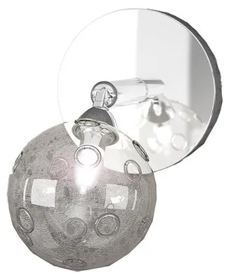 Immagine prodotto di Applique Contemporanea Super Ball Metallo Cromo Vetro Pirex 1 Luce G9