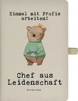 Produktbild von Mr. & Mrs. Panda Journal Chef Leidenschaft - Transparent - Geschenk, Bester, CEO, Adressbuch, Lustig, notizbuch a4, Skizzenbuch, Spruch, Führungskraft, Tagebuch