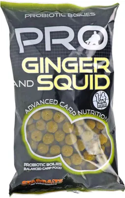 Produktbild von Starbaits Probiotic Pro Ginger Squid Boilies 1kg, 14mm