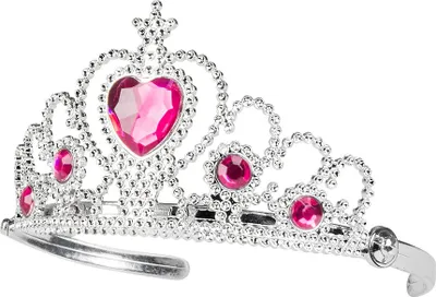 Produktbild von Tiara Krone "Grace" für Kinder | Silber Pink