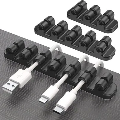 Immagine prodotto di Fascette autoadesive per cavi, 3 pezzi, nere, per cavi USB