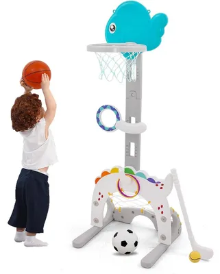 Image de Panier de basket réglable en hauteur pour enfants, de 98 à 135 cm
