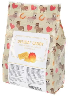 Productafbeelding van Pochoutka voor paarden DELIZIA Candy, honing-mango smaak, 600g