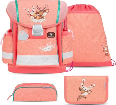 Produktbild von Belmil Classy Schulranzen Set 4-teilig mit Brustgurt - Cute Doe