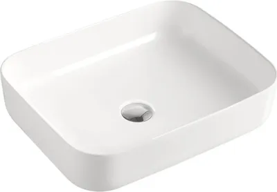 Productafbeelding van Beitz & Walz AQVA CERAMICA opzetbak "SlimRim", zonder overloop, 500 x 385 mm, wit