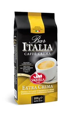 Produktbild von Saquella Bar Italia Caffe Crema ganze Bohnen 1kg