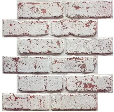 Obrázek produktu pro Ibenzoa® 3D obkladové panely na zeď, samolepicí, vzhled cihlové zdi, PVC, 10 kusů, rozměr 30×30 cm (0,9 m²) – flexibilní, ideální do obývacího pokoje, kuchyně, koupelny