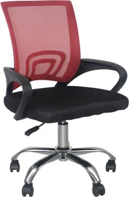 Immagine prodotto di Sedia da ufficio ergonomica - Con rotelle - Traspirante - Per adulti - Nero/rosso - Regolabile in altezza