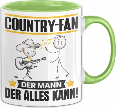 Produktbild von Country-Fan Tasse Geschenk für Country-Fan Der Mann Der Alles Kann Geschenkidee zum Geburtstag (Grün)