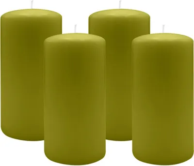 Produktbild von 2er Set Adventskranzkerzen Scottish Grün Ø 100 x 300 mm