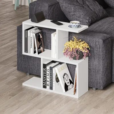 Produktbild von Decortie Homemania Modern Beistelltisch Weiß Mehrzweck 60 x 19.5 x 60 cm