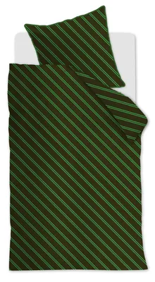 Produktbild von vtwonen Bettwäsche Diagonal_Green_DE_UV_135x200 135 x 200 cm + 1x 80 x 80 cm 1 Bettbezug, 1 Kissenbezug