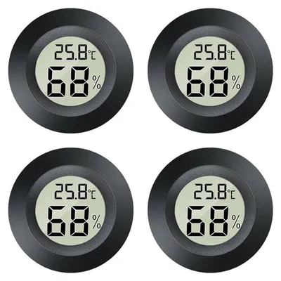 Produktbild von Hygrometer Mini 2-in-1, Thermometer und Hygrometer, 4 Stück, Für Innen und Außen