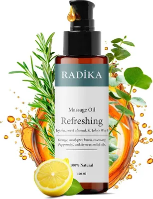 Produktbild von Massageöl, Erfrischendes Massage-Öl, 100% Rein, BIO, natürlich, 100 ml