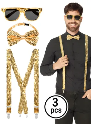 Imagen del producto de Conjunto de accesorios con brillo dorado