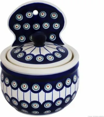 Produktbild von Original Bunzlauer Keramik 700 ml Vorratsdose zum Aufhängen 12x17,4 cm Design 8