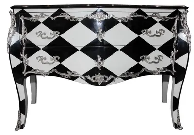 Immagine prodotto di Casa Padrino Cassettiera barocca a scacchiera 130 cm - Aspetto unico e antico