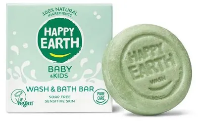 Immagine prodotto di Happy Earth Saponetta per il bagno e la detersione 100% naturale per neonati e bambini 50 g