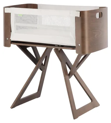 Produktbild von Bednest Beistellbett Co-Sleeper Walnuss, freistehende Wiege, für Betthöhen 42-78 cm, über 70 Höhenpositionen