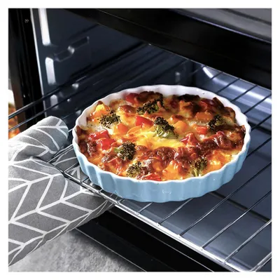 Produktbild von Quicheform aus Keramik, Ø 20 cm, Tarteform rund mit Antihaftbeschichtung, Obstkuchenform, kratzfest, leicht zu reinigen