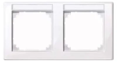 Zdjęcie produktu dla Merten frame 2f.aws/gl w.labelling support 471225