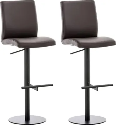 Produktbild von Set mit 2 Stühlen aus Kunstleder – Hochstühle – höhenverstellbar für optimalen Komfort
