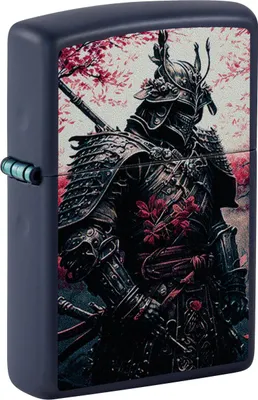 Produktbild von Zippo Feuerzeug Navy Blue Matte Samurai Warrior Color Image Sturmfeuerzeug Benzin