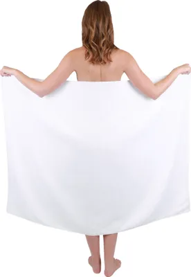 Produktbild von Betz XXL Badetuch 100 x 140 cm DRESDEN Badetücher Saunatuch 100% Baumwolle  Farbe weiss