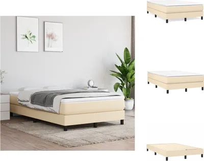 Immagine prodotto di vidaXL Letto a molle insacchettate crema 120x200 cm in tessuto - Letti e strutture letto