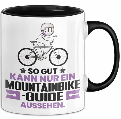Produktbild von Mountainbike-Guide Geschenk Tasse So Gut Kann Nur Ein Mountainbike-Guide Aussehen Geschenkidee Kaffee-Becher (Schwarz)