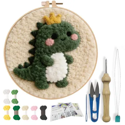 Image de Solidchoice - Kit d'aiguilles pour broderie avec motif de dinosaure