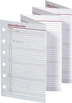 Produktbild von bsb 02-0285 Ersatzkalendarium "Pocket" - A7, Jahresübersicht