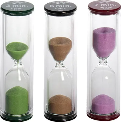 Image de Sablier Tea-Time 8cm Ø2,3cm Set de 3 pièces