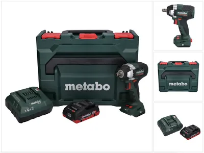 Zdjęcie produktu dla Akumulatorowy klucz udarowy Metabo SSW 18 LT 300 BL 18 V 300 Nm bezszczotkowy + 1x akumulator 4,0 Ah + ładowarka + metaBOX
