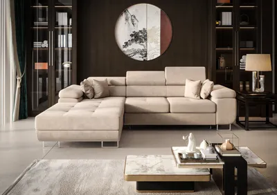 Obrázek produktu pro Moderní rohová pohovka 275 x 203 x 90 CM Pohodlná rohová pohovka do obývacího pokoje + funkce spaní + kontejner na lůžkoviny COMFORT